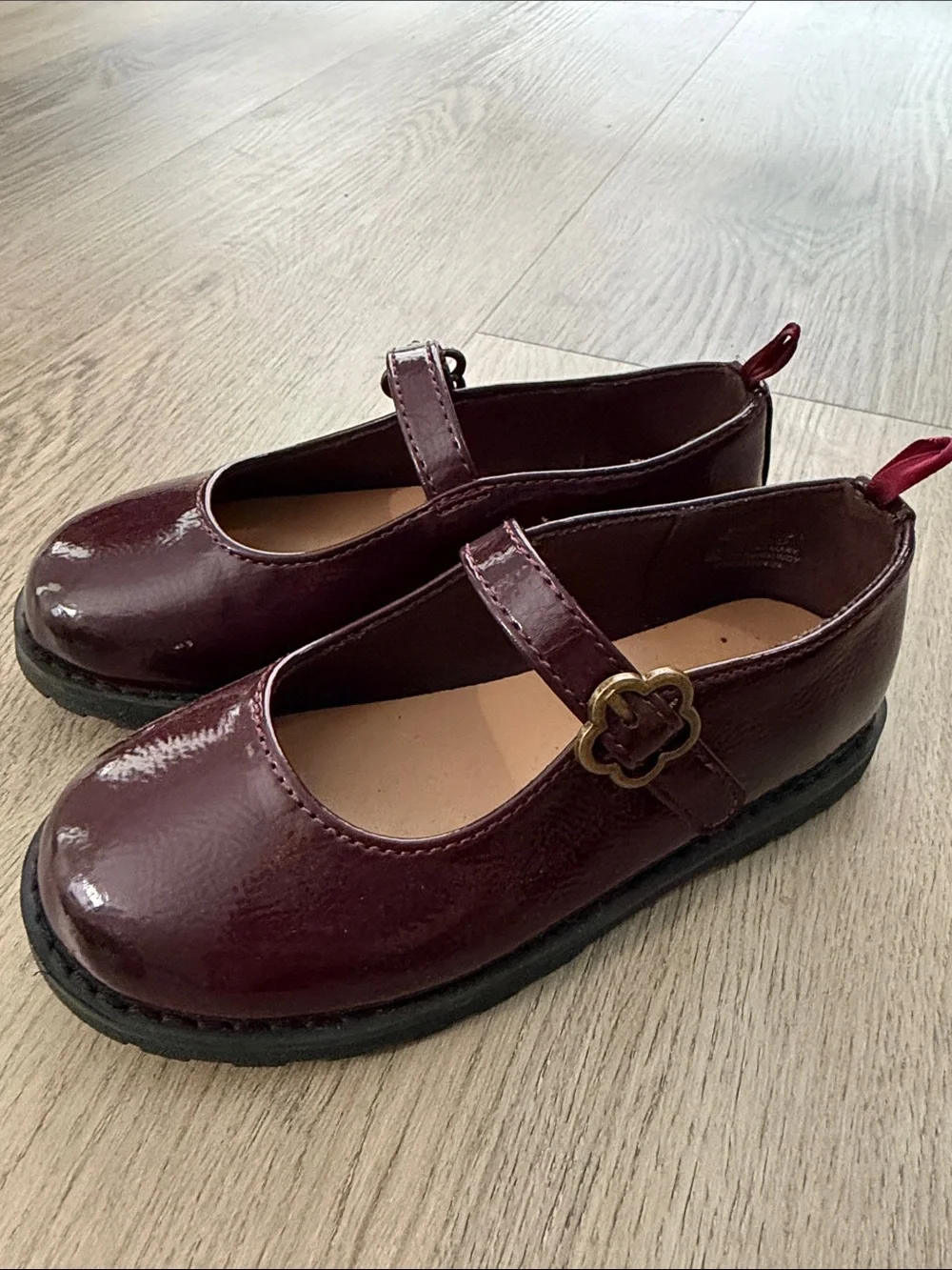 Girls' Burgundy Mary Jane Shoes - Classic Kids Dress Shoes